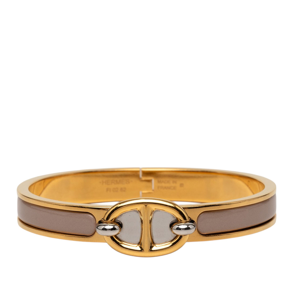 Pre-Loved Hermes Mini Enamel Clic Chaine d Ancre Bracelet PM